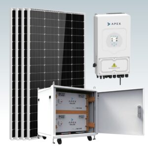 Apex Kit Hibrid 3K-10K Monofazat 5KWh-20KWh Silver Frame